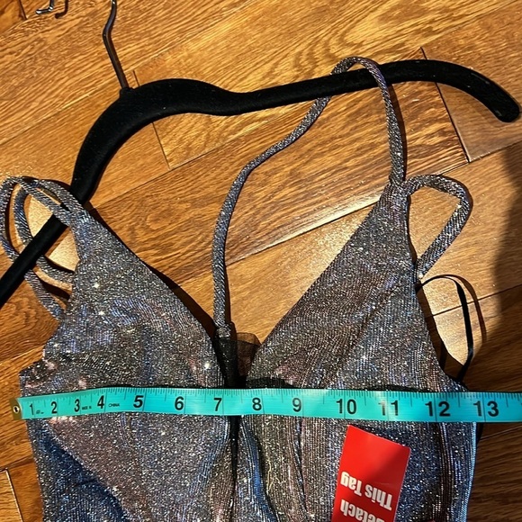 Vintage style Crystal Doll Sequin glitter maxi prom cocktail  Dress Ruff Sz 4 - Picture 7 of 15